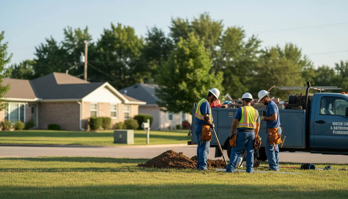Residential water line and bathroom plumbing service in Burnham, ME